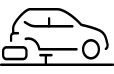 Outline icon of a car with a detached wheel next to the text DEFECTIVE VEHICLES on a gray background